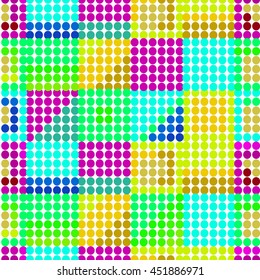 seamless pattern of colored circles with bright green hues vector illustration