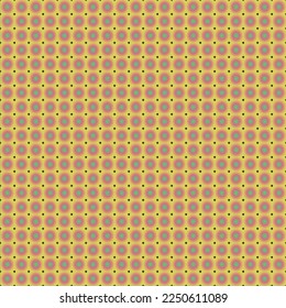 Seamless pattern with colored circles on yellow background. Vector illustration.