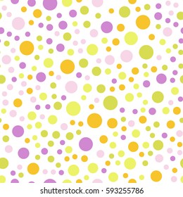 seamless pattern with colored circles on a white background