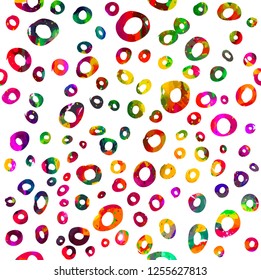 Seamless pattern with colored circles. Vector