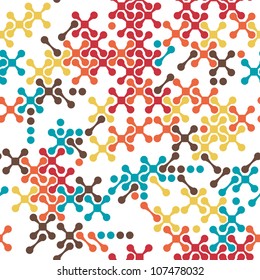 seamless pattern of colored crosses