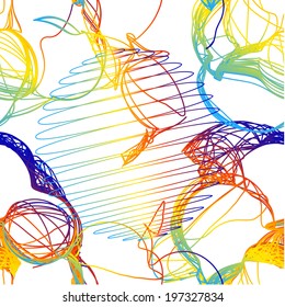 seamless pattern of colored crosses