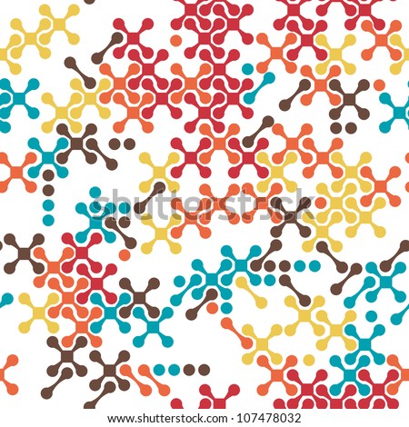 seamless pattern of colored crosses