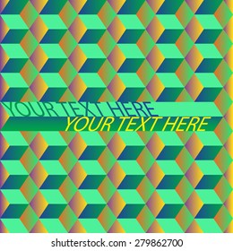 Seamless pattern of colored cubes. Endless multicolored cubic background. Cube pattern. Cube vector. Cube background. Abstract seamless background with cube decoration.