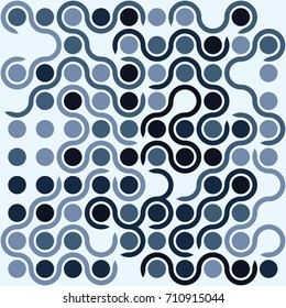 Seamless  pattern with colored elements, vector abstract background