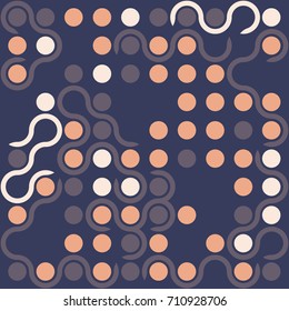 Seamless  pattern with colored elements, vector abstract background