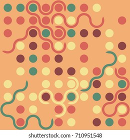 Seamless  pattern with colored elements, vector abstract background