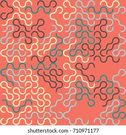 Seamless  pattern with colored elements, vector abstract background
