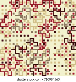 Seamless  pattern with colored elements, vector abstract background