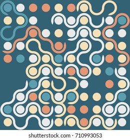 Seamless  pattern with colored elements, vector abstract background