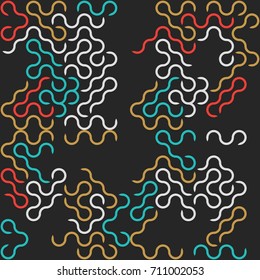 Seamless  pattern with colored elements, vector abstract background