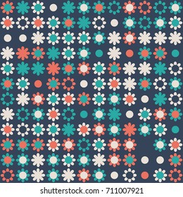 Seamless  pattern with colored elements, vector abstract background