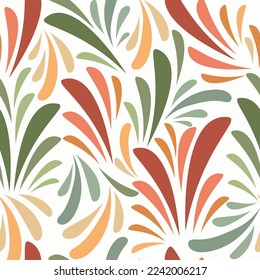 Seamless pattern, colored leaves, pattern