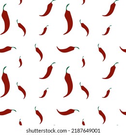Seamless pattern with colored line icons vegetables. Seamless pattern with colored hot red pepper