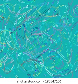 seamless pattern with colored lines and circles. template design. Not clipping mask