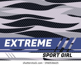 Seamless pattern of colored lines and a grid of hexagonal elements.Modern camo. Template for design. Abstract print for sportswear and fabric. Vinyl print and decal. Vector illustration