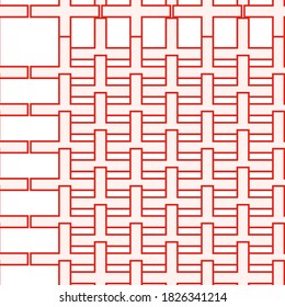 Seamless Pattern Colored Maze Lines Modern Design For Fabric, Textile Print Vector Illustration