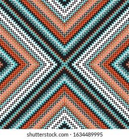 seamless pattern with colored oblique wavy lines.