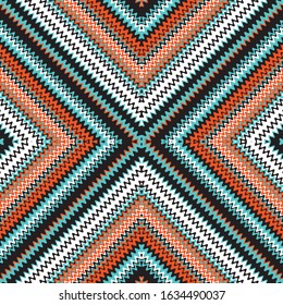 seamless pattern with colored oblique wavy lines.