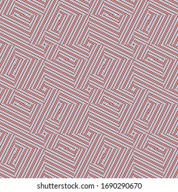 Seamless pattern with colored overlapping lines