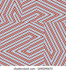 Seamless pattern with colored overlapping lines