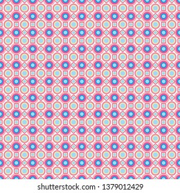 Seamless pattern - colored pastel geometric doodle patterns on white background. EPS Vector file suitable for filling any form.