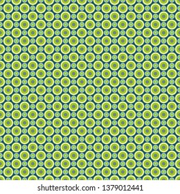 Seamless pattern - colored pastel green-yellow and blue circles on a dark blue background. EPS Vector file suitable for filling any form.