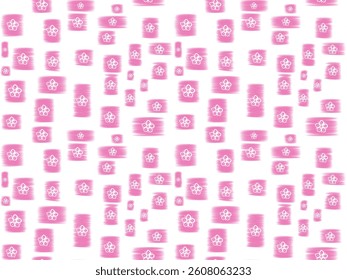 seamless pattern colored pencil scribbles and flowers in rectangular shapes with irregular patterns