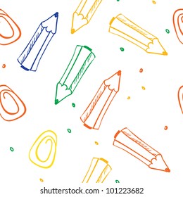Seamless Pattern Colored Pencils