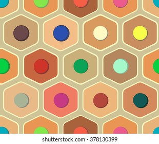 Seamless pattern with colored pencils.