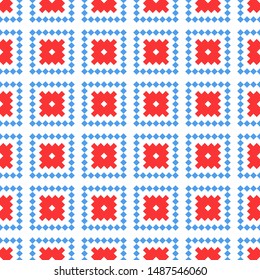 Seamless pattern with colored pixel or square. Abstract geometric background. Vector illustration. EPS 10