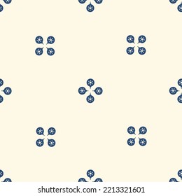 Seamless pattern with colored plain Christmas balls. Snowflake pattern. Festive flat style design for packaging and print. Vector.