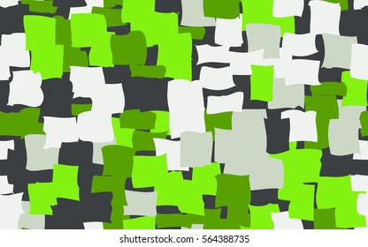 Seamless pattern of colored rectangles. The chaotic layout. Fashion camouflage.