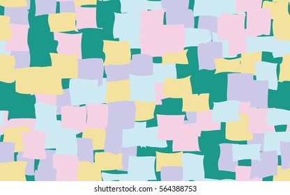 Seamless pattern of colored rectangles. The chaotic layout. Fashion camouflage.