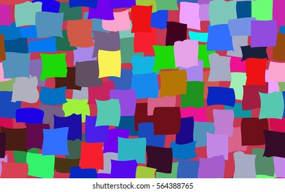 Seamless pattern of colored rectangles. The chaotic layout. Fashion camouflage.