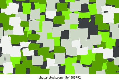 Seamless pattern of colored rectangles. The chaotic layout. Fashion camouflage.
