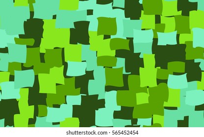 Seamless pattern of colored rectangles. The chaotic layout. Fashion camouflage.