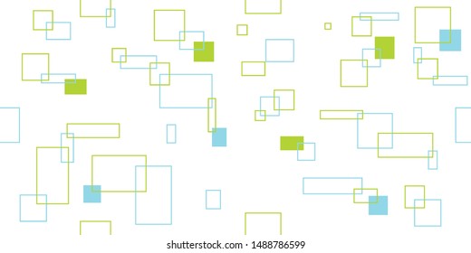 Seamless pattern from colored rectangles and squares. Vector illustration. Isolated elements on a white background.

