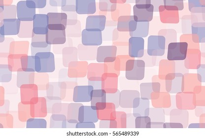 Seamless pattern of colored rounded rectangles. Chaotic location. Fashion camouflage.