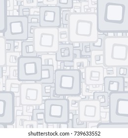 Seamless pattern. Colored rounded squares. Cheerful camouflage.