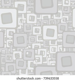 Seamless pattern. Colored rounded squares. Cheerful camouflage.