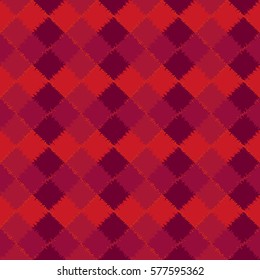 Seamless pattern. Colored rows of patches. Rhomboidal elements of the pattern.