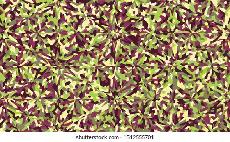 Seamless pattern. Colored snowflakes. Colorful ice. Chaotic paints. Honeycomb structure.