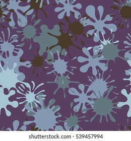Seamless pattern of colored spots and blotches. Camouflage.
