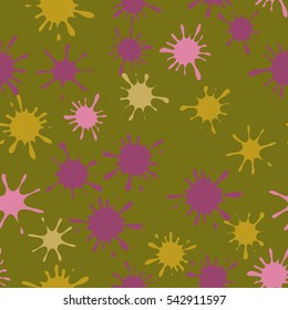 Seamless pattern of colored spots and blotches. Camouflage.