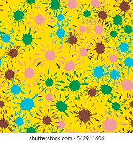 Seamless pattern of colored spots and blotches. Camouflage.