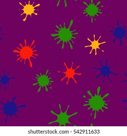 Seamless pattern of colored spots and blotches. Camouflage.