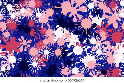 Seamless pattern of colored spots and blotches. Camouflage.