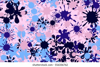 Seamless pattern of colored spots and blotches. Camouflage.