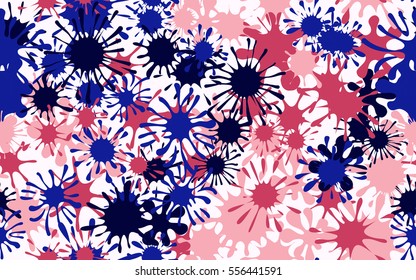 Seamless pattern of colored spots and blotches. Camouflage.